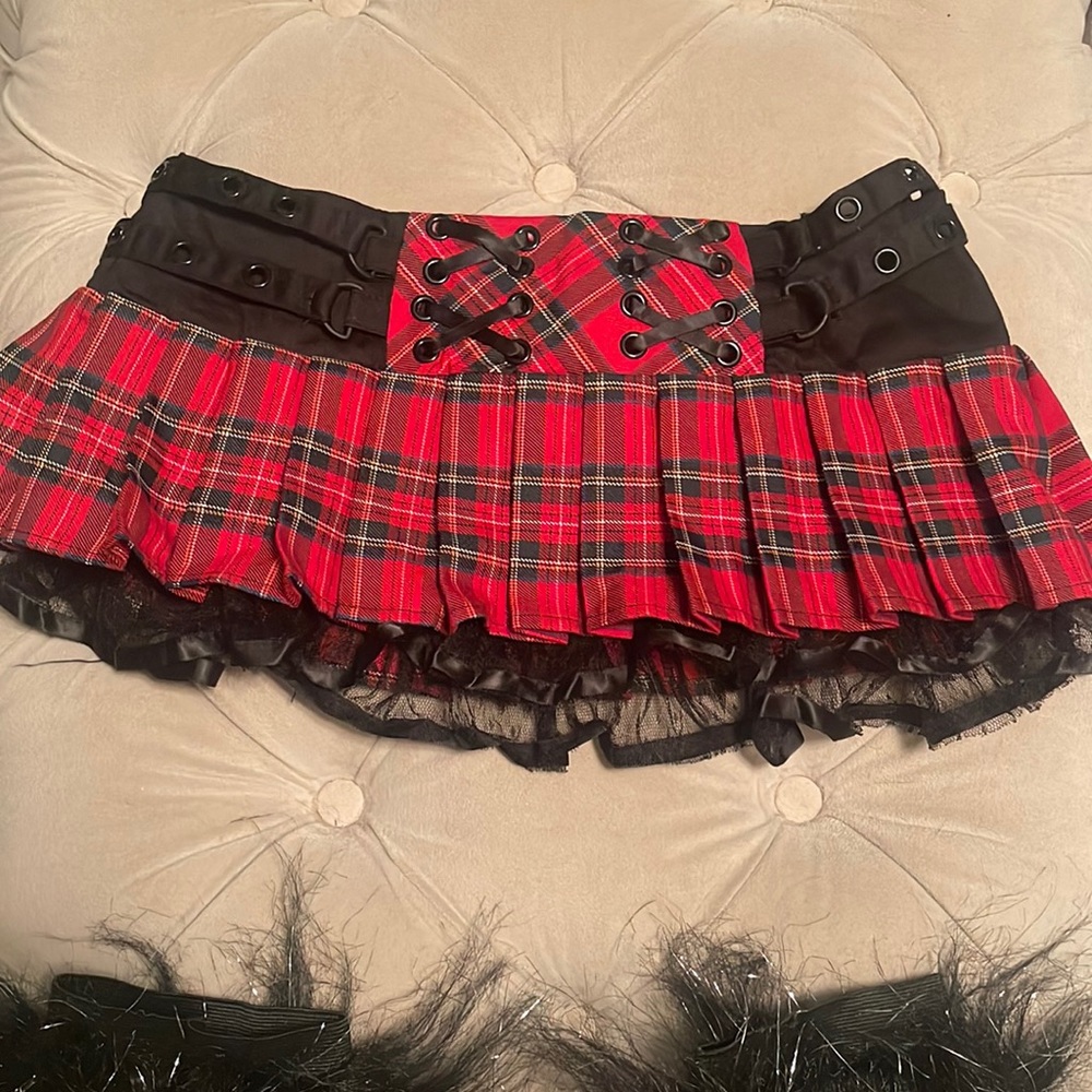 School girl Halloween skirt and leg warmers for rave
